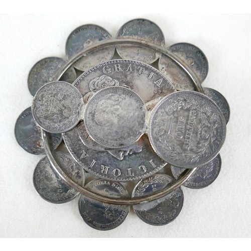 29 - A collection of costume jewellery and some silver, including a silver ingot pendant necklace, 1.2toz... 