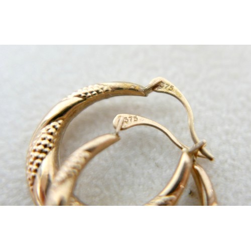 33 - A collection of earrings and cufflinks to include: pair 15ct (625) gold oval cufflinks with metal ch... 