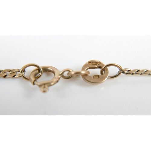 42 - A group of 9ct gold jewellery, including a cameo brooch inset with a single diamond, 2.2 by 2.5cm, 3... 