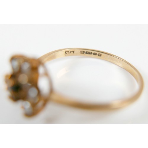 47 - Two 9ct gold rings consisting a tricolour 
