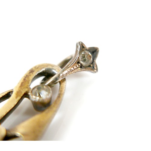56 - An Art Nouveau Continental silver gilt plique-a-jour 