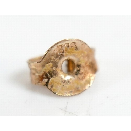 60 - A 9ct gold diamond and ruby set of jewellery, comprising a ring, size O, 2.1g, a pair of square form... 
