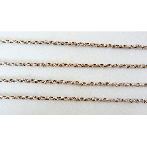 18 - A 9ct yellow gold belcher chain with watch chain clasp 146cm long 2.5mm, 22.6g.