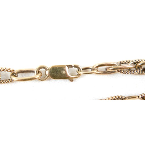 16 - A 9ct gold fancy link bracelet, 22.5cm long, 21.2g.