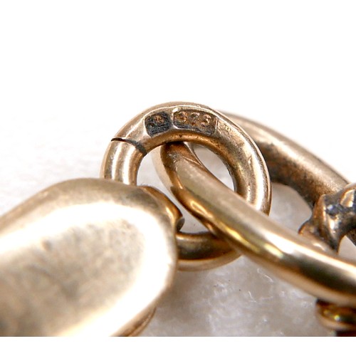 16 - A 9ct gold fancy link bracelet, 22.5cm long, 21.2g.