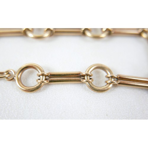 7 - A 9ct gold bracelet, 21.5cm long, 29.5g.