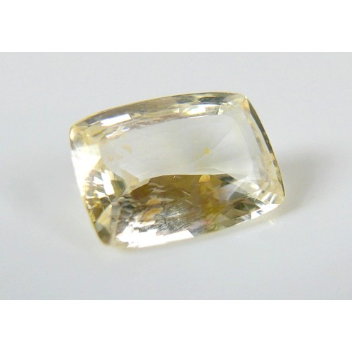 5 - A loose yellow sapphire 6.04ct, rectangular cushion cut, 12.81 by 9.38 by 5.20mm, 6.04ct, valued in ... 