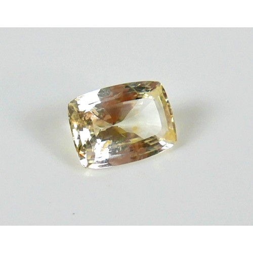 5 - A loose yellow sapphire 6.04ct, rectangular cushion cut, 12.81 by 9.38 by 5.20mm, 6.04ct, valued in ... 