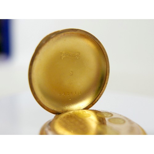 100 - An early 20th century Zenith 14k yellow gold cased lady's full hunter pocket watch, the front of the... 