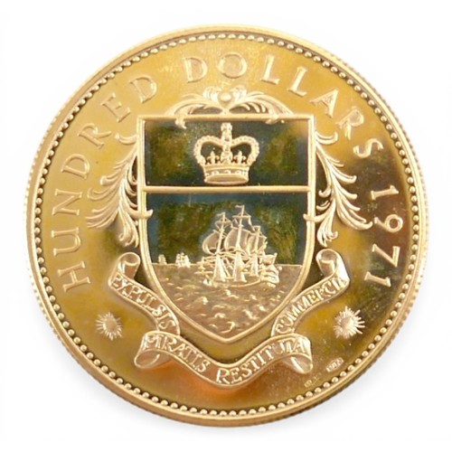 138 - An Elizabeth II 22ct gold Commonwealth of the Bahama Islands gold proof four coin set, 1971, to incl... 