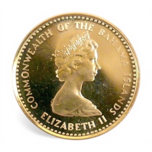 138 - An Elizabeth II 22ct gold Commonwealth of the Bahama Islands gold proof four coin set, 1971, to incl... 