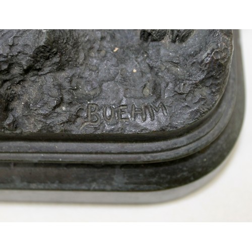 269 - Sir Joseph Edgar Boehm (Viennese, 1834-1890): A bronze group of three tigers, depicting two male tig... 