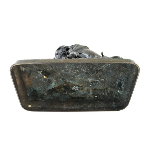 269 - Sir Joseph Edgar Boehm (Viennese, 1834-1890): A bronze group of three tigers, depicting two male tig... 