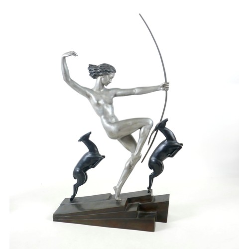 271 - Marcel Andre Bouraine (French, 1886-1948): A large Art Deco bronze, 