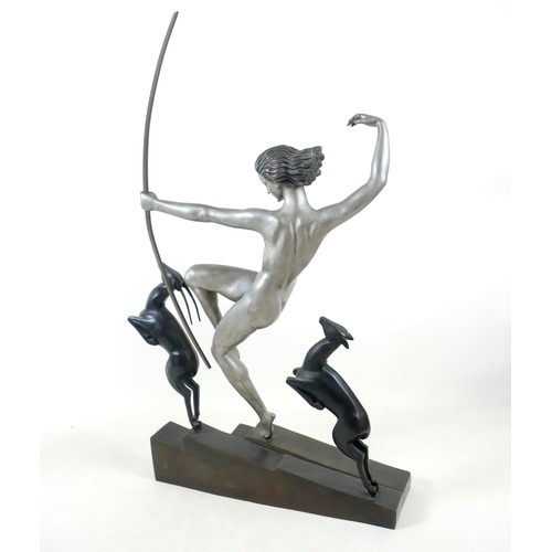 271 - Marcel Andre Bouraine (French, 1886-1948): A large Art Deco bronze, 