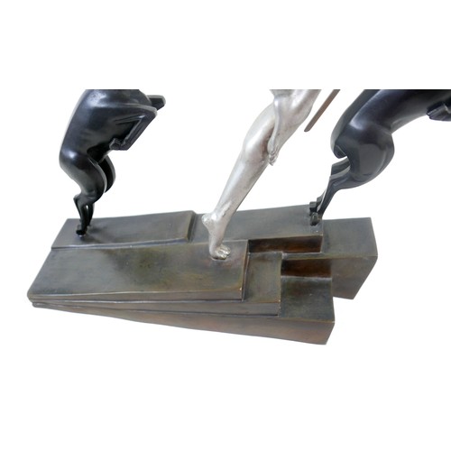 271 - Marcel Andre Bouraine (French, 1886-1948): A large Art Deco bronze, 