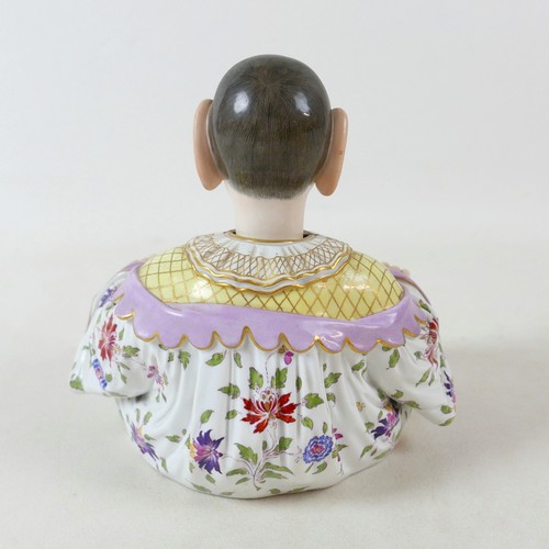 383 - A 19th century Meissen porcelain (Germany) male pagoda nodder figure, 18 by 9 by 19cm high.
In the e... 