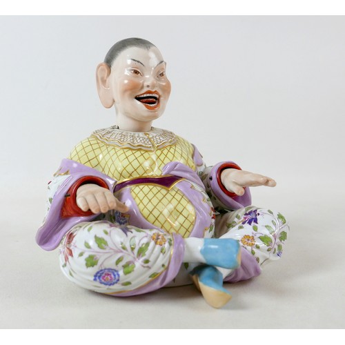 383 - A 19th century Meissen porcelain (Germany) male pagoda nodder figure, 18 by 9 by 19cm high.
In the e... 