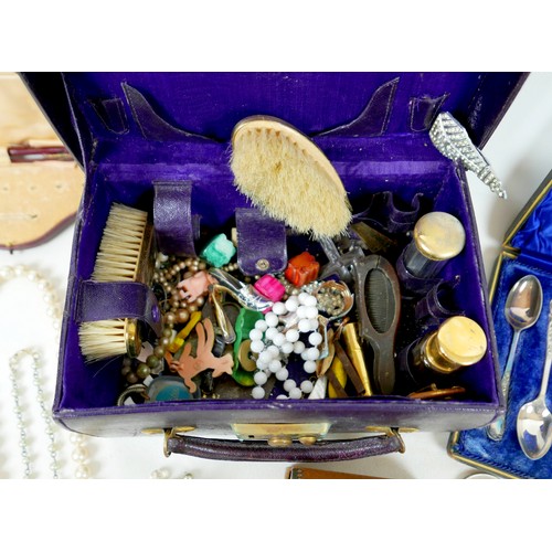28 - A collection of costume jewellery, including thirteen wristwatches, necklaces, a folding pocket knif... 