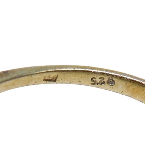 44 - A small group of jewellery, comprising a pair of 9ct gold hoop earrings, 1.8g, two silver gilt penda... 
