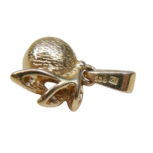44 - A small group of jewellery, comprising a pair of 9ct gold hoop earrings, 1.8g, two silver gilt penda... 