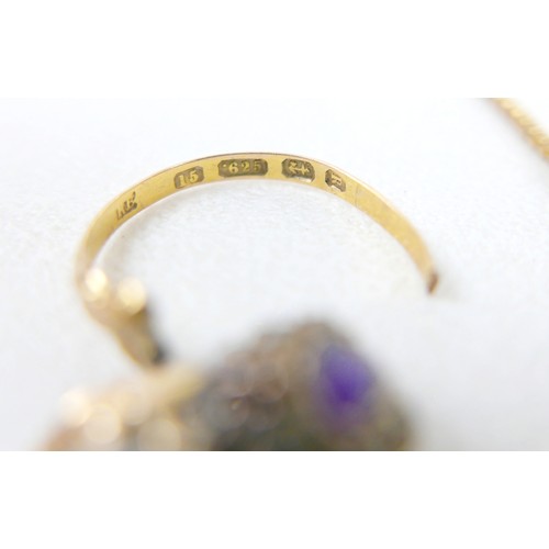 60 - A collection of jewellery and watches to include a broken 15ct ring 1.8g, a pair of 9ct gold earring... 