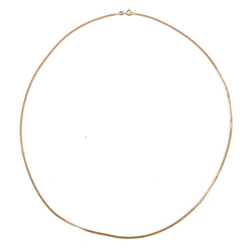 26 - A 9ct yellow gold kerb link necklace 60cm by 2mm, 7.6g.