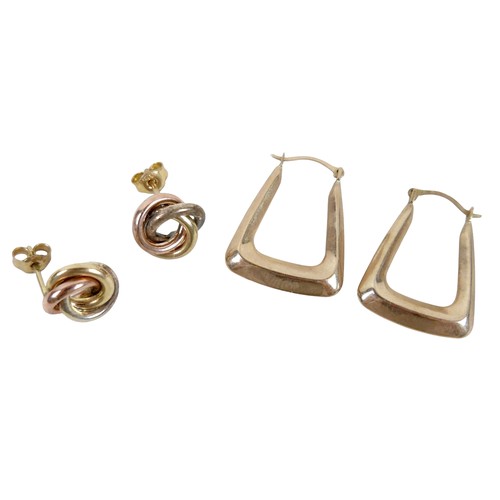 12 - A collection of 9ct yellow gold and gilt metal jewellery including brooches, earrings, a signet ring... 