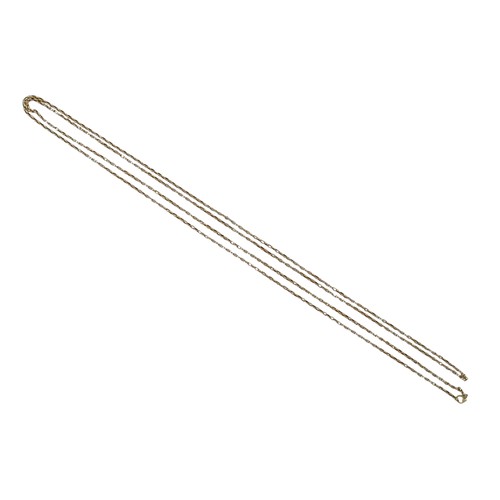8 - A 14ct gold long chain necklace, 160cm long, 21.6g.