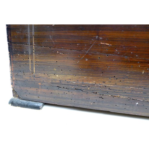 259 - A late Victorian music box with a Swiss barrel movement playing eight airs on three bells, in a simu... 