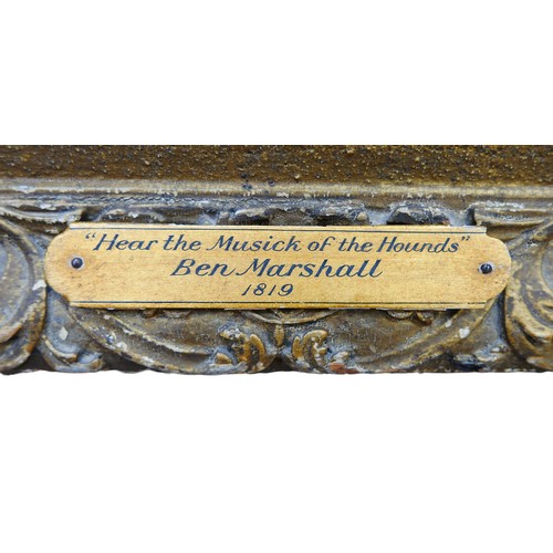 392 - Attributed to Benjamin Marshall (British, 1768-1835): 'Hear the Musick of the Hounds', signed and wi... 