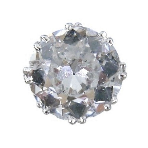 1 - An 18ct white gold and diamond solitaire ring, the round brilliant cut stone approximately 2.8ct, 9.... 