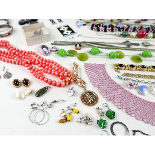26 - A large collection of costume and other jewellery.(1 bag)