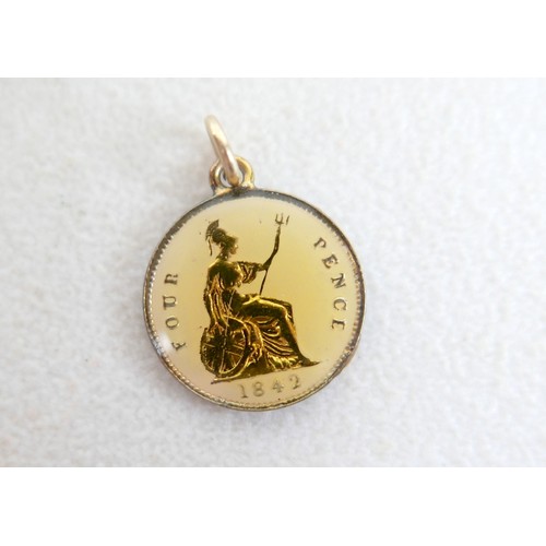 30 - A silver ingot pendant on chain, hallmarked, 40.4g, plus two pearl necklaces; single strand 14cm and... 