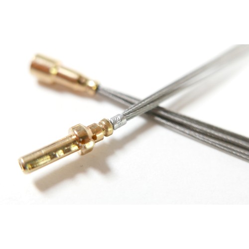 41 - A stainless steel and 14ct yellow gold pedant and necklace, the pendant 2cm high on a seven strand n... 