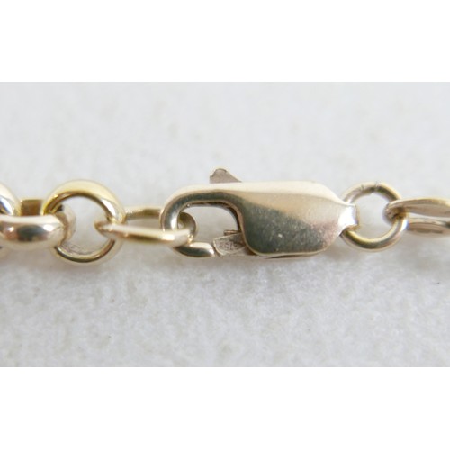 13 - A 9ct gold rolo link necklace, 40cm long, 26.1g.