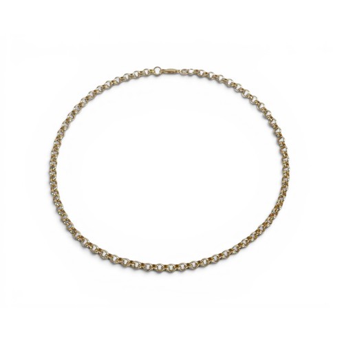 13 - A 9ct gold rolo link necklace, 40cm long, 26.1g.