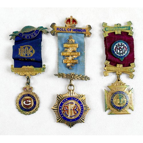 16 - A collection of Masonic medals and silver jewellery, comprising a Royal Antidiluvian Order of Buffal... 