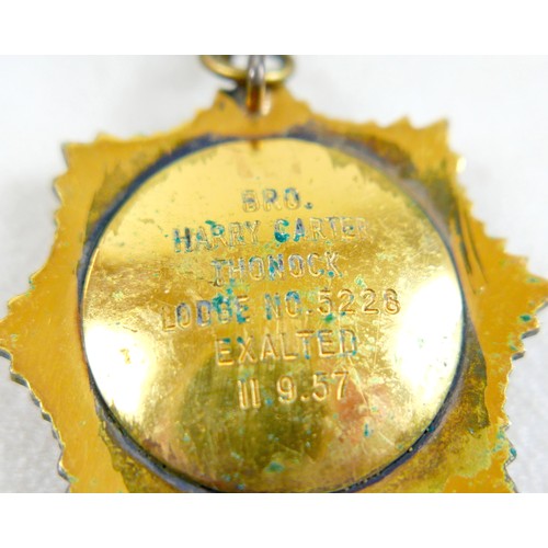 16 - A collection of Masonic medals and silver jewellery, comprising a Royal Antidiluvian Order of Buffal... 