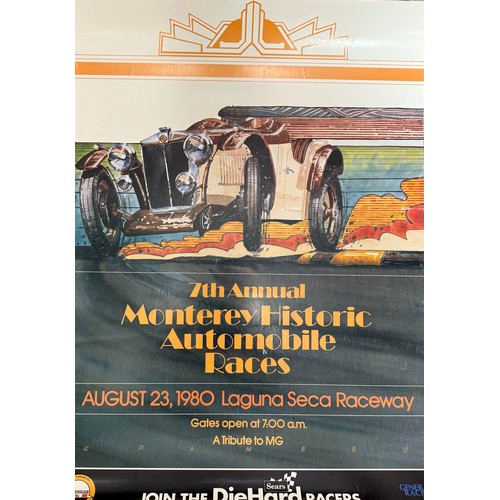 Original 1980 Monterey Historic Races Poster Featuring MG. Good ...