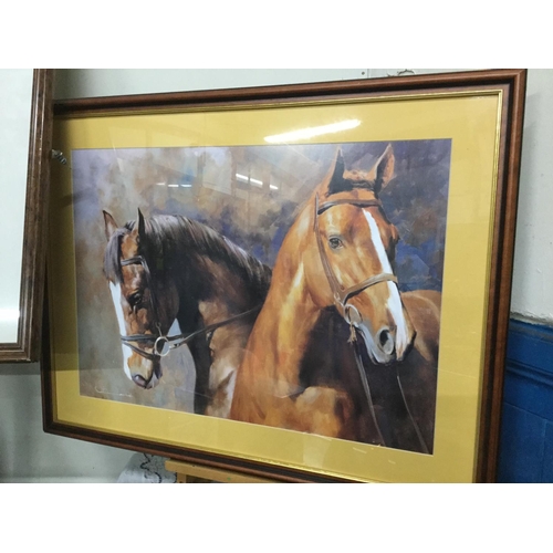 216 - large framed horse print 34