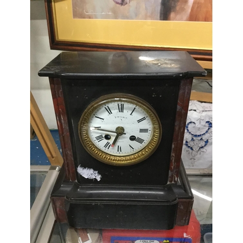 217 - slate clock converted to battery