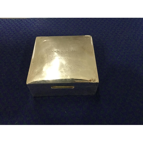 281 - silver hallmarked  cigarette box