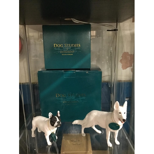 55 - pair of dog studies boxed