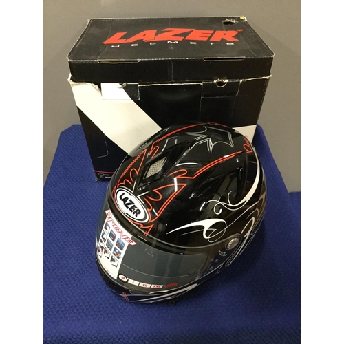 74 - new boxed Lazar motorbike helmet