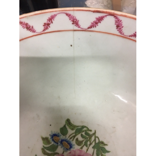 207 - large antique famile rose bowl 9