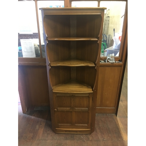 77 - ercol golden dawn corner cabinet