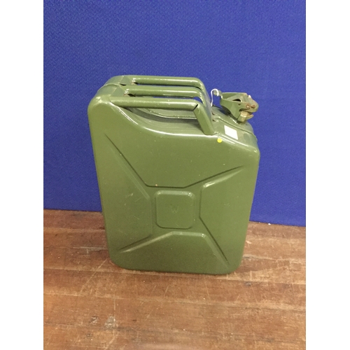 104 - Green metal petrol can