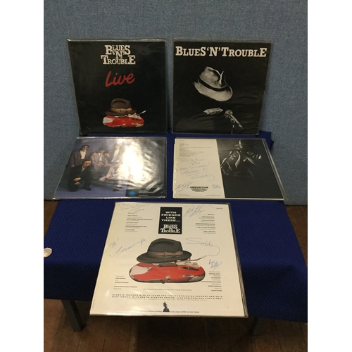 377 - 5 Signed Blues N Trouble records