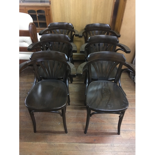 124 - 6 Bent wood chairs